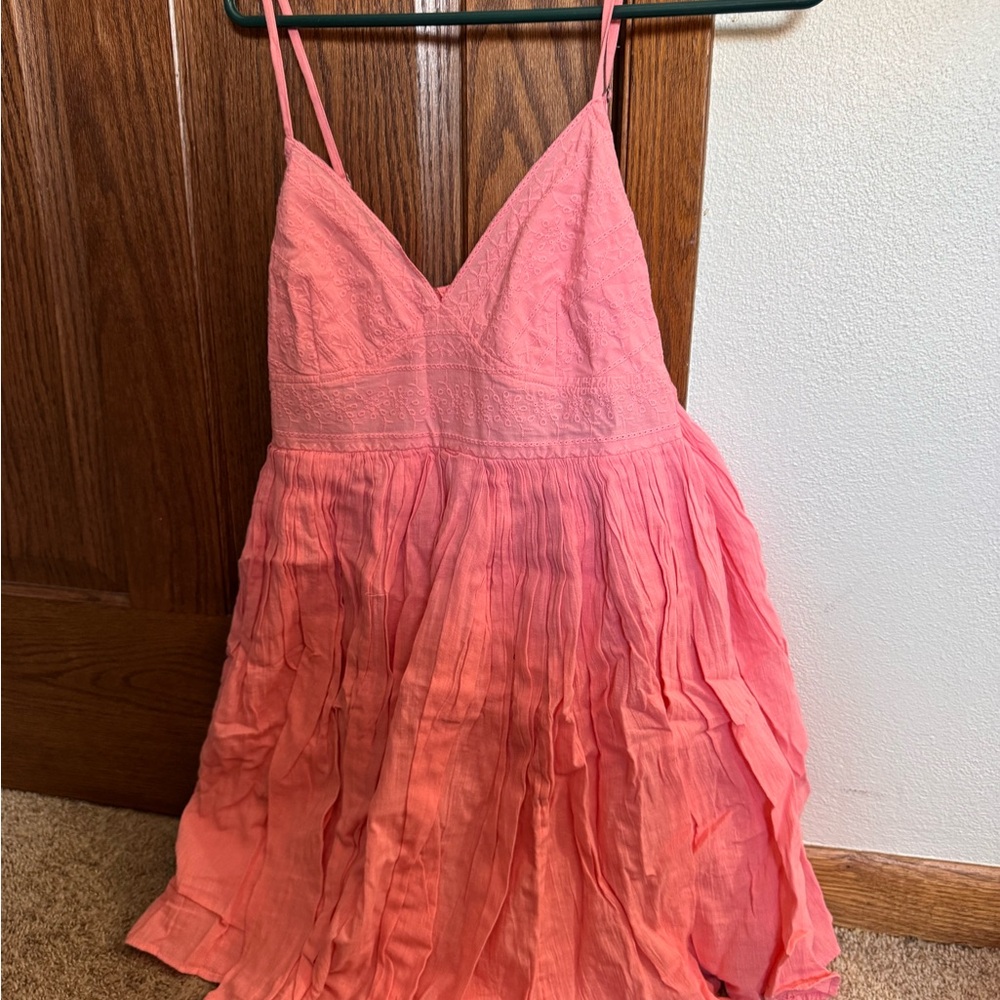 Aeropostale Coral Dress with Spaghetti Straps